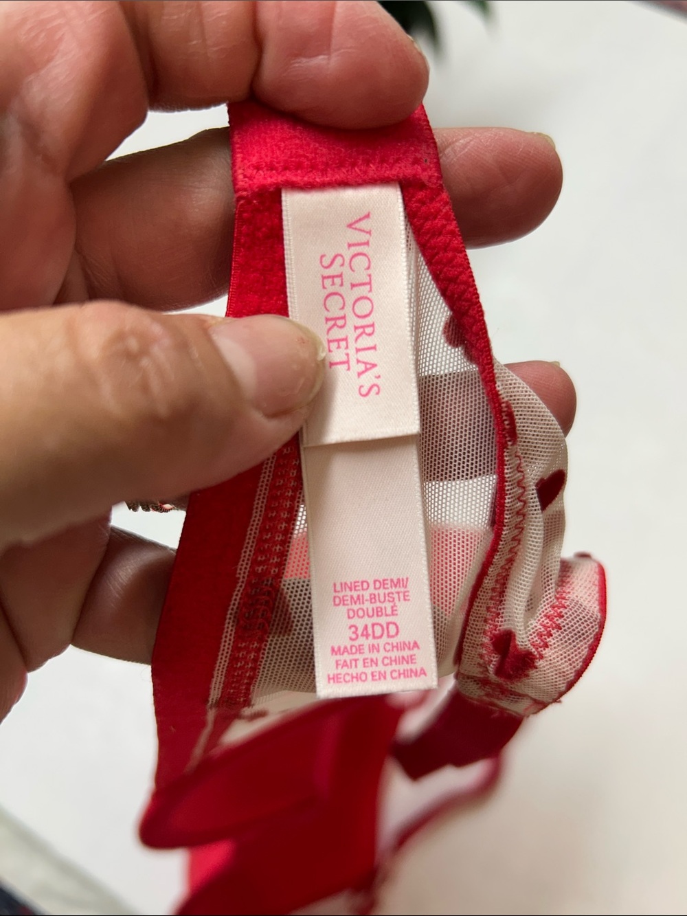 Red Heart-Accent T-Shirt Bra - Women Intimates - Picture 3 of 4